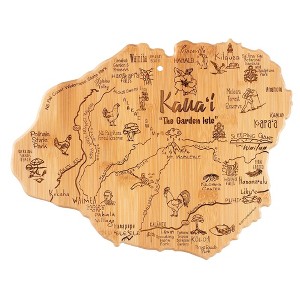Totally Bamboo Destination Kauai Cutting Board: Lightweight Bamboo, Stamped Design, 12.5" x 9.75", Hand Wash, Brown - 1 of 4