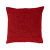 Saro Lifestyle Festive Elegance Chenille Jacquard Santa Throw Pillow Cover, 18"x18", Red - image 2 of 2