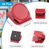Unique Bargains Stainless Steel Decorative Hooks and Hangers Refrigerator Magnetic Clips 1.38" x 1.22" 24 Pcs - 2 of 3