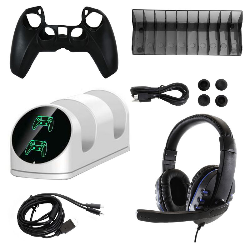 GameFitz 10 in 1 Accessories Kit for PS5, 1 of 4