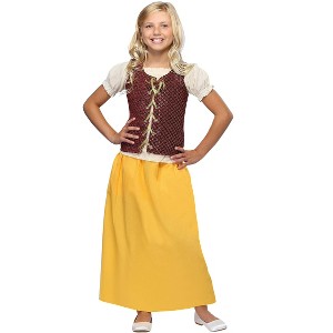 HalloweenCostumes.com Girls Red Peasant Dress Costume - 1 of 2