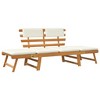 vidaXL Patio Bench with Cushions 2-in-1 74.8 Solid Acacia Wood - 2 of 4