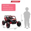 Jojoka 24V Kids Ride On UTV Car, Battery Powered Electric Off-Road Vehicle with Remote Control, 200W Motor, Spring Suspension, USB, Music, Lights - 2 of 4