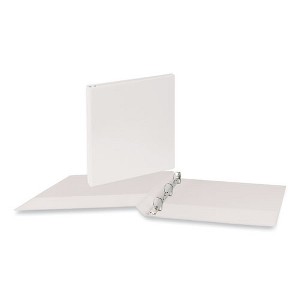 Universal Slant D-Ring View Binder, 3 Rings, 0.5" Capacity, 11 x 8.5, White - 1 of 4