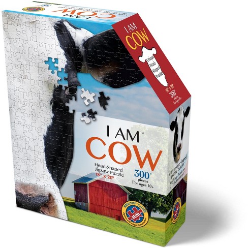 Madd Capp Puzzles: I Am Cow - 300 Pieces - Animal Shaped Jigsaw Puzzle ...