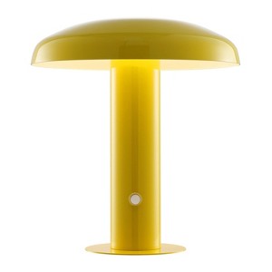 JONATHAN Y Suillius 11" Bohemian Rechargeable/Cordless Iron Integrated (Includes LED Light Bulb) Mushroom Table Lamp - 1 of 4
