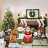 8 Packs Christmas Mylar Balloons Kit, Santa Snowman Xmas Tree Standing Foil Balloons with Base for Winter Party Birthday Decorations - 4 of 4