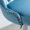 Modern Swivel Bar Stools, Adjustable Height 25"-33", PU Leather Upholstered with Back Support, for Kitchen Island, Home Pub, Counter - 3 of 4