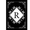 Briarwood Lane Everyday Double Sided Garden Flag 12x18 For Outdoor Black and White Monogram R Garden Flag Flags For Outside - 3 of 4
