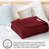 Whisper Organics, 100% Organic Woven Cotton Blanket, Breathable GOTS & Fairtrade Certified, Burgundy - Queen/Full - 4 of 4