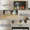 AndMakers 27.55 in. W x 23.62 in. D x 71.65 in. H Antique White Linen Cabinet with Adjustable Shelves and Drawers - 4 of 4