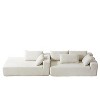 Modern Chenille Upholstered Sectional Sofa Couch Set, Modular 108" L-Shaped Sectional Living Room Sofa Set with 6 Cushions - 2 of 4
