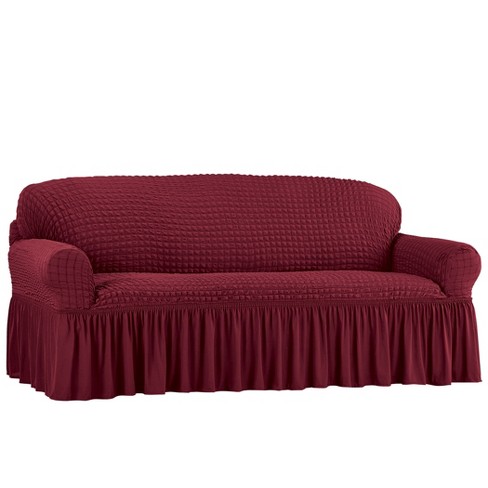 Ruffled best sale couch slipcover