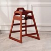 NicBex Solid Wood Baby Kids Dining Chair Booster Chair,Portable Kid Feeding Seat Chair with Safety Belt,Easy to Clean - 4 of 4