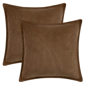 REGALWOVEN Striped Corduroy Decorative Throw Pillow Covers for Couch Bed Sofa Home Decor 2 Pcs - 1 of 4