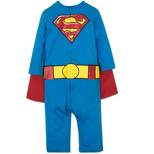 DC Comics Justice League Superman Zip Up Cosplay Costume Coverall and Cape Little Kid 