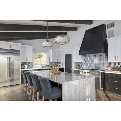 Chloe 14" Olde Brass Glass Pendant Light