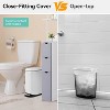 3.2 Gallon/12 L Bathroom Trash Can with Lid, Stainless Steel Kitchen Trash Can, Soft Close Step-On Pedal, Fingerprint-Resistant Finish - 4 of 4