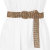 INSPIRE CHIC Women's Skinny Dress Round Metal Buckle Adjustable Braided Waist Belts - 4 of 4