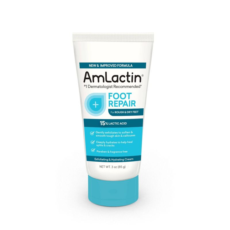 AmLactin Foot Repair Foot Cream Therapy AHA Cream - Unscented - 3oz, 1 of 8