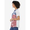 Woman Within Women's Plus Size Cuffed Americana Print Tee - 4 of 4