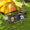 Outsunny Outdoor Patio Rug, Large Camping Carpet with Carrying Bag, Waterproof Plastic Straw, Reversible, Geometric Wall - 3 of 4