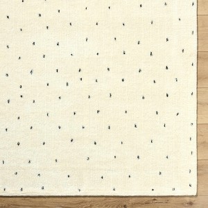Hauteloom Cirila Dotted Ivory Washable Wool Rug - 1 of 4