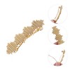 Unique Bargains Fashion Argyle Hair Clips Gold Tone 1 Pc - 3 of 4