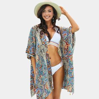 Women's Paisley Tassel Shawl Cover Up - Cupshe