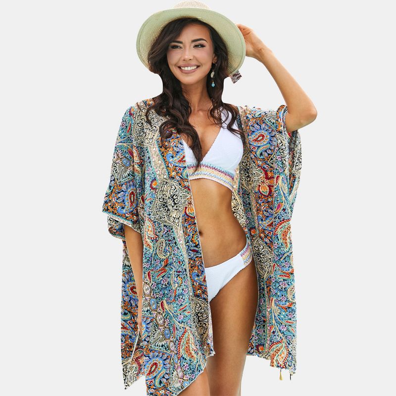 Women's Paisley Tassel Shawl Cover Up - Cupshe, 1 of 7