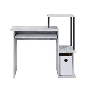 CAVINAS Ergonomic Computer Desk with Keyboard Tray,2 Open Shelves and Paper Drawer for Home Office Organization - 1 of 4