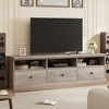 70in TV Stand for TVs up to 80", Mid Century Modern Entertainment Center with Storage Drawer and Open Shelves, TV Console Media Cabinet - 3 of 4