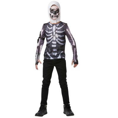 Rubie's Fortnite Skull Trooper Teen Costume Top & Hood Medium