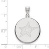 Black Bow Jewelry 14k White Gold Dallas Stars NHL Large Pendant - 2 of 3