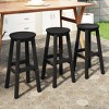 WestinTrends Malibu 29" All Weather Hdpe Outdoor Patio Round Backless Bar Stool (Set of 3) - 2 of 4