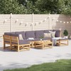 vidaXL 8 Piece Patio Lounge Set with Cushions Solid Wood Acacia - 2 of 4