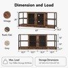 Farmhouse TV Stand for 65/75 inch TV, Entertainment Center with Storage Cabinet, Industrial TV Console Cabinet with Mesh Doors - 3 of 4