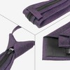 Elerevyo Men's Pre-Tied Texture Adjustable Zipper Neckties for Formal - 3 of 4