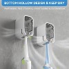 Attop Toothbrush Holders for Bathroom【Innovation Single Slot Design】 2PCS Toothbrush Holder Wall Mounted with Cover for Shower for Family & Travel - 4 of 4