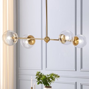 Urban Ambiance Luxury Minimalist Indoor Chandelier,  5-7/8''H x 14-3/4"W x 40''D,  Brushed Bronze Finish, UHP4451 - 1 of 4