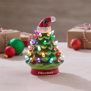 8" LED Ceramic Christmas Tree, Atlanta Falcons - 1 of 3
