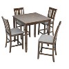 NicBex Dining Room Table Set for 4 Morden Square Dining Table with MDF Tabletop, 4 X-Shaped Backrest Chairs for Dining Room - 4 of 4
