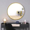 28-Inch Gold Accent Round Mirror, Tempered Glass with Rustproof Backing, Bathroom Decor - 2 of 4