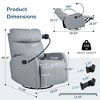 Kumasinova Rocking Recliner Chair,270/360°Swivel Nursery Chair with USB Ports,Phone Stand,Extandable Footrest&Side Pockets,330lbs Max - 3 of 4
