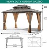 Gazebo All-Weather Aluminum with Dual-Layer Polycarbonate Roof - 2 of 4