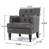 Upholstered Accent Chairs Living Room Chairs Wide Armchair Sale,Club Chair With Tufted Back And Nailhead Trim-Cuddlewood - 4 of 4