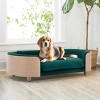 Bulldog Large Size XL Dog Beds With Removable Cover, Velvet Cushion With Solid Wood legs and Bent Wood Back-The Pop Home - 4 of 4
