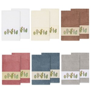 Linum Home Textiles 100% Turkish Cotton MILA Embellished Towel Set - 1 of 3