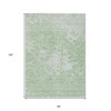 Mint Green And Ivory Abstract Washable Indoor Outdoor Area Rug - 3 of 4