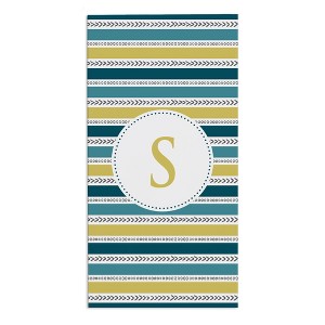 Personalization Mall Pattern Personalized Beach Towel, Blue - 1 of 2
